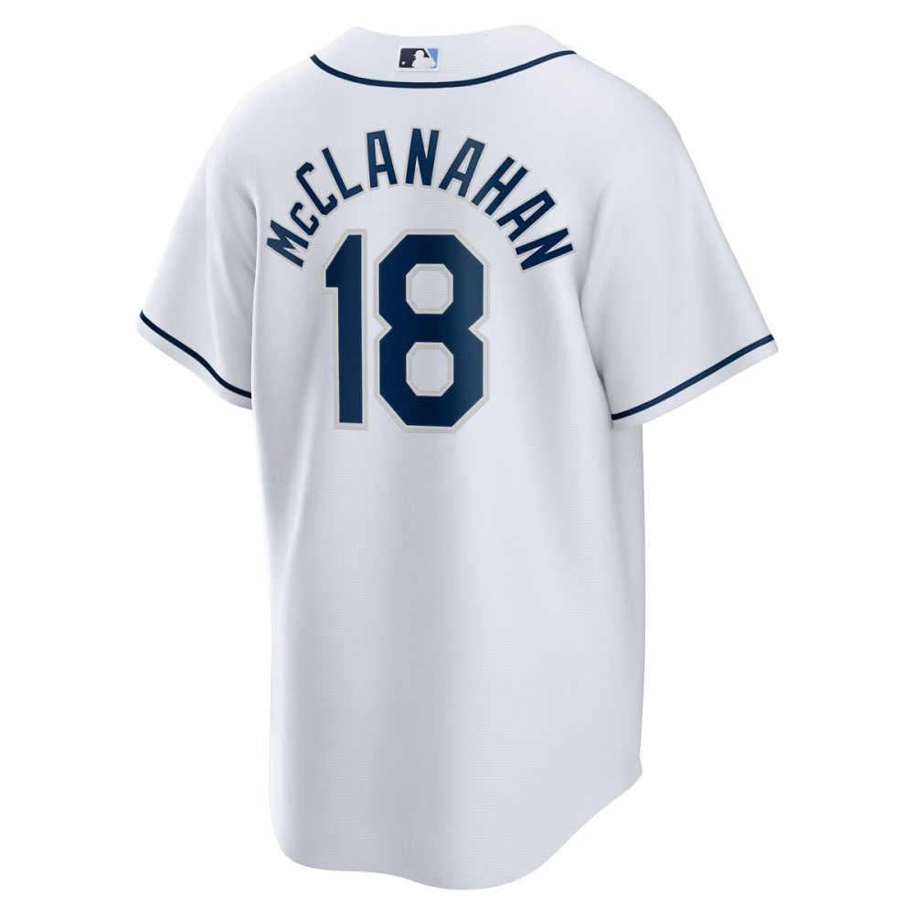 Shane McClanahan Tampa Bay Rays Home Replica Player Jersey - White-Pro Kit Vault | Brand New 26/27 Sports Jerseys